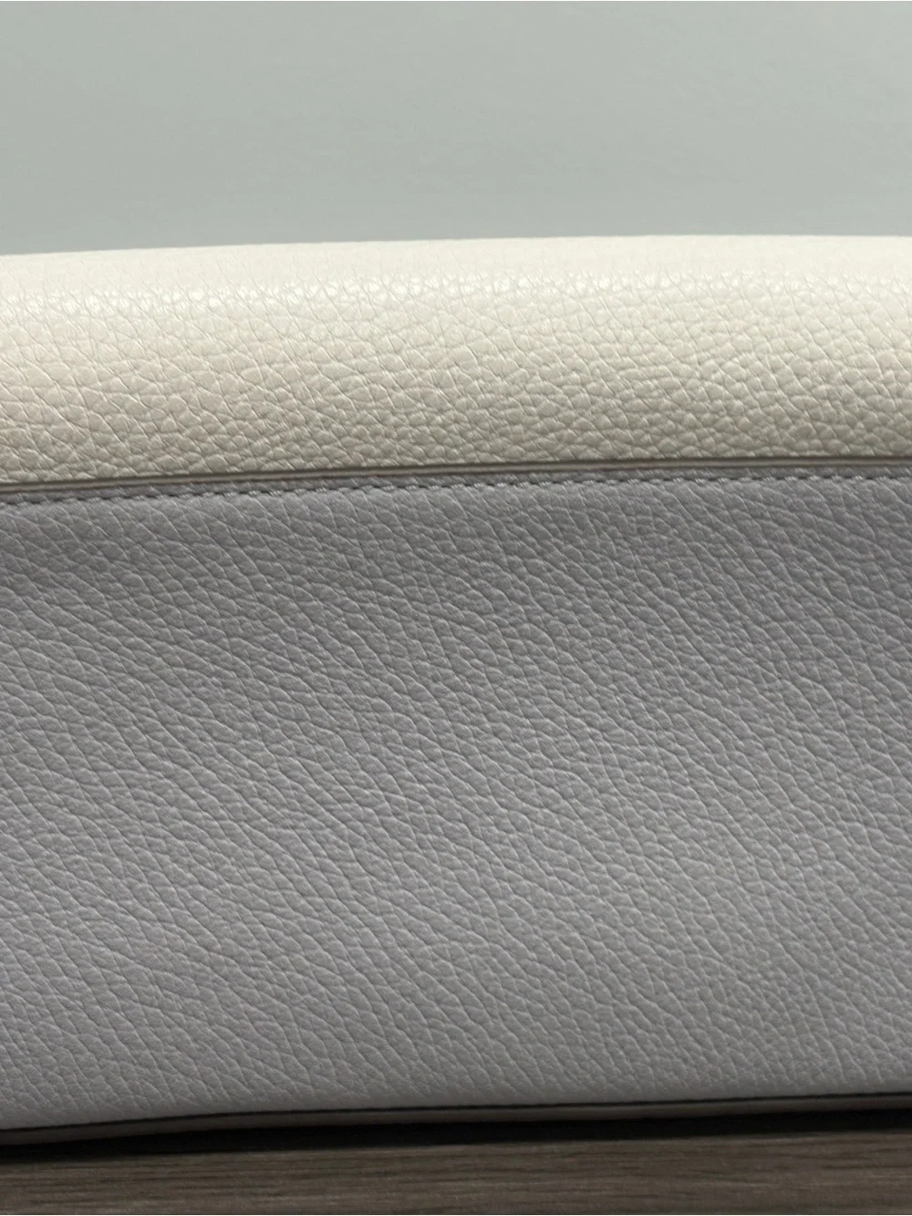 kate spade Two-Tone White and Light Gray Pebbled Leather Crossbody